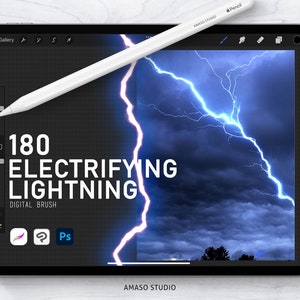 Electrifying Lightning Strikes Procreate, Photoshop and Clip Studio Paint