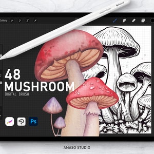 Mushroom For Procreate, Photoshop and Clip Studio Paint