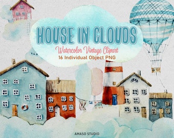 House In Clouds Clipart High Resolution PNGs