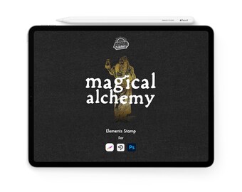 Alchemy Stamp Brush Set | 259 Mystical Illustrations (Digital Download)