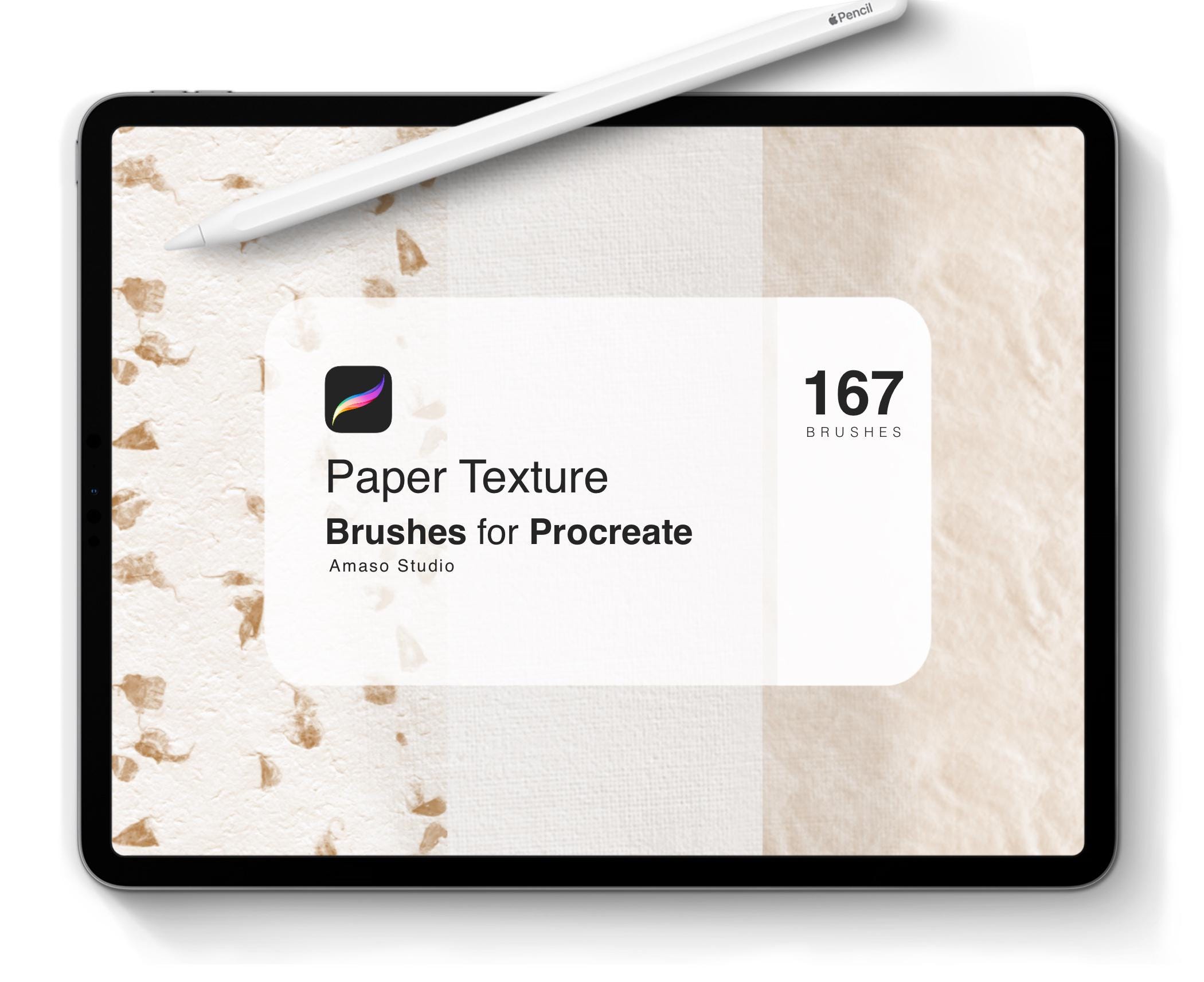 Paper Texture Brushes for Procreate | Realistic Paper Textures for ...