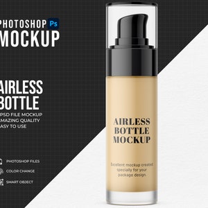 Airless Bottle Mockup, Photoshop Mockup super easy Editable