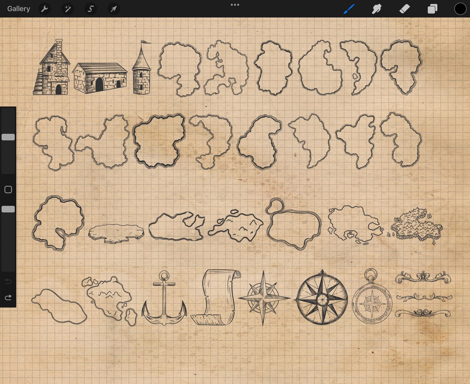 Fantasy Map Creator Procreate, Photoshop Brush and Clip Studio Paint ...