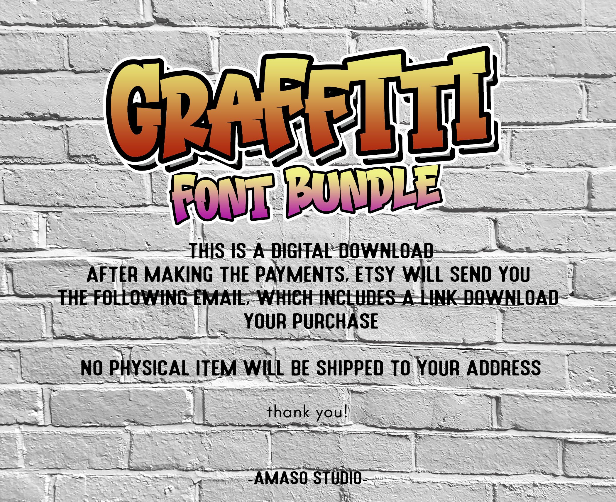 Graffiti Fonts Bundle, Over 130+ Fonts - Etsy