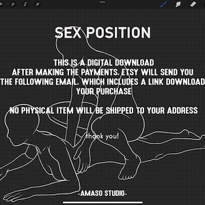 124 Sex Position Procreate Stamps, Photoshop, Clip Studio Paint Brushes, Not Safe for Work (Digital Download) image 8
