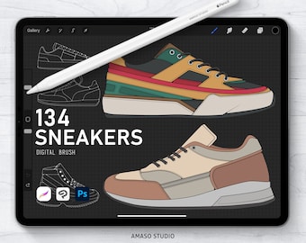 Sneakers Shoes For Procreate, Photoshop and Clip Studio Paint