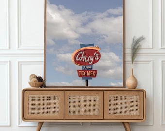 Austin Texas Print: Chuys Tex-Mex Neon Sign Photography