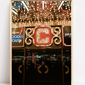 Las Vegas Nevada Print, Casino Photography, Downtown Vegas, Vintage Vegas Decor, Night Photo, Sin City, Street Sign, Neon, Circus Circus