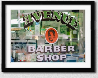 Austin Barber Shop Print, Texas Photography, Downtown Decor