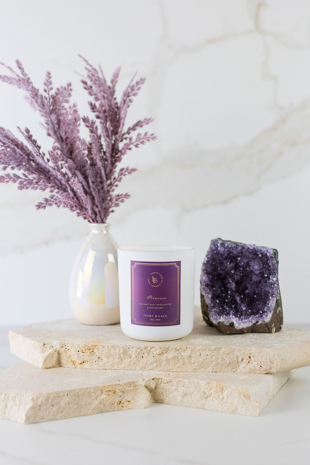 Luxury Prosecco Candle Unique White Scented Candle Gift for Etsy