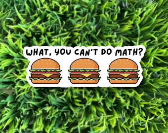 Burger Math / Heated Rivalry Ilya & Shane matte vinyl sticker