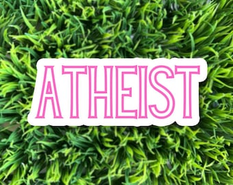 ATHEIST / atheist agnostic anti-religion vinyl matte sticker