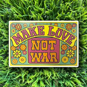 Pegatina "Haz el amor, no la guerra"
