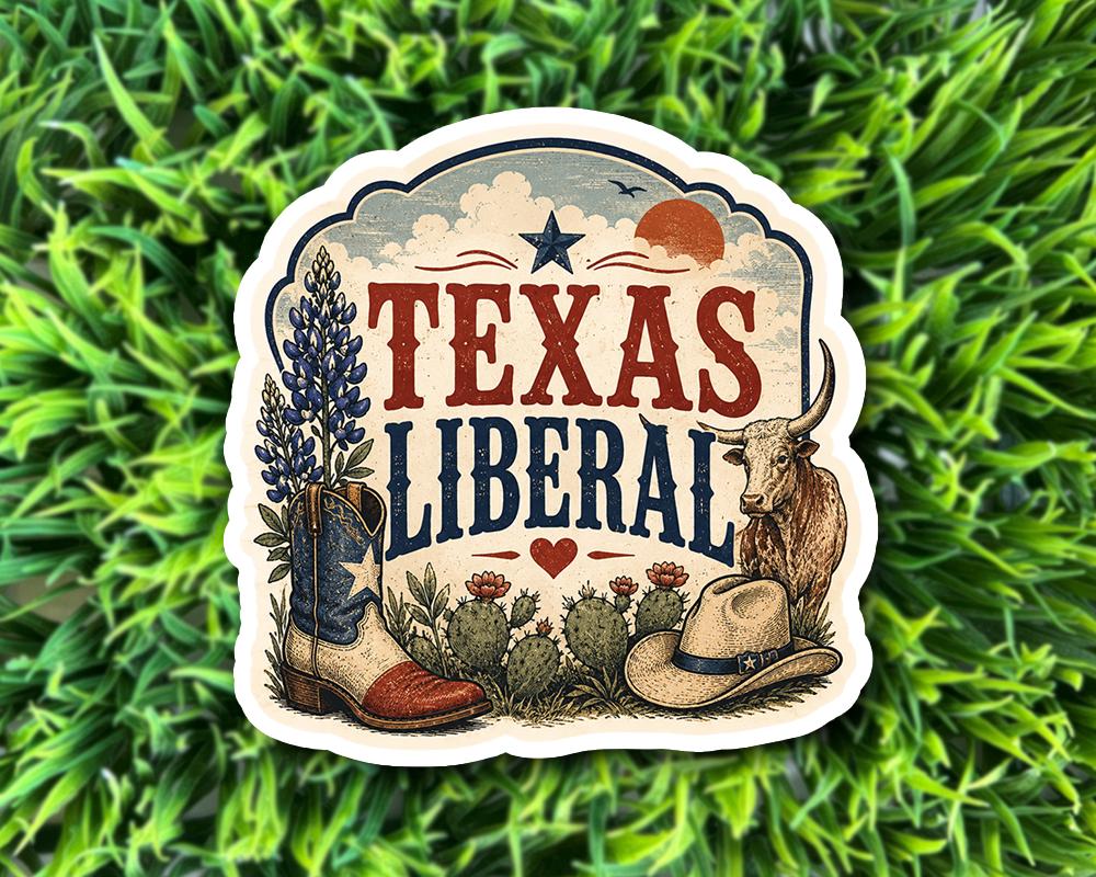 Texas Liberal / Matte Vinyl Sticker - Etsy
