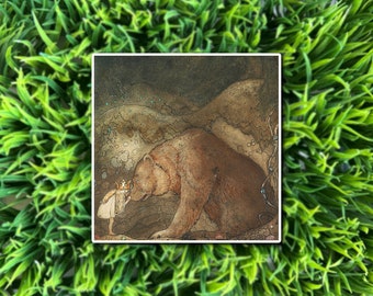 Poor Little Bear by John Bauer, from the film Midsommar | I choose the bear sticker