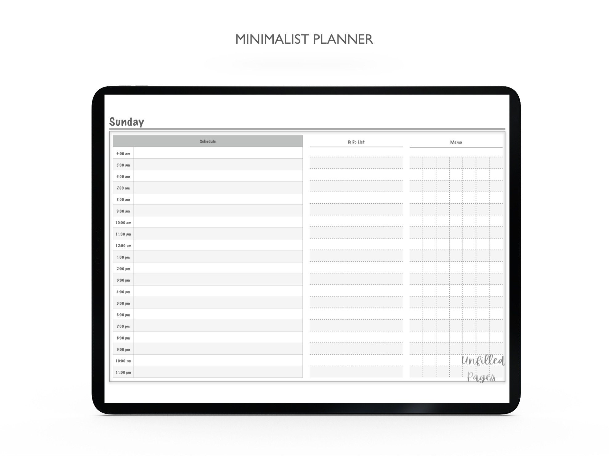Minimalist Printable Daily Planner - Etsy