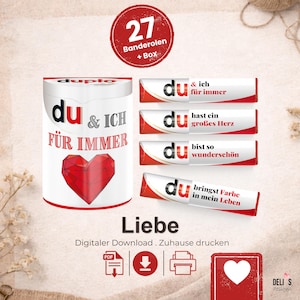 Romantische Liebesbotschaften - Liebe Geschenk für den Lieblingsmensch Duplo Banderole - 27