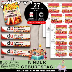 Duplo Banderolen Kindergeburtstag, Motto Zirkus, Geburtstagsgeschenk Junge, Mitbringsel Geburtstag Mädchen, selber basteln, DIY pdf, A121