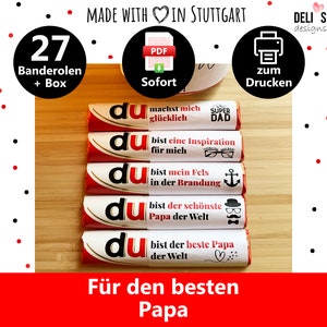 Duplo banderolas papá, caja regalo día del padre, mensaje persona favorita, idea regalo personal, regalo cumpleaños padre, bricolaje pdf, A055