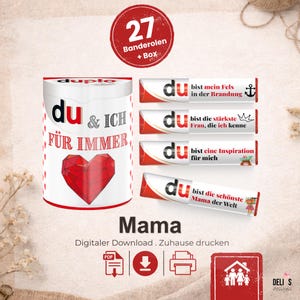 Duplo wrappers for Mom, Mother's Day gift box, loving message for parents, personalized gift idea, birthday gift for Mom, DIY PDF, A056