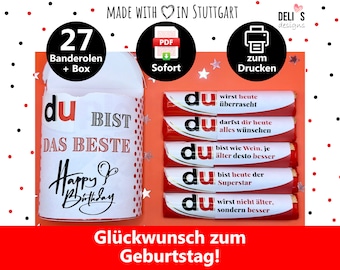 Duplo banderoles aniversário, ideia presente de aniversário, atenção amigo, faça uma coisinha, mensagem para pessoa favorita, DIY pdf, A049