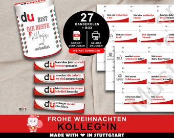 Duplo Banderolen Kollege, Geschenk Weihnachten Kollegin, Kleinigkeit Wichteln Arbeit, Sprüche Kollegin, Dankbarkeit Firma, sofort pdf, DIY