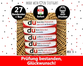Duplo wrappers, exam passed, high school graduation gift, chocolate graduation, congratulations driving license, good luck with your A-levels, DIY pdf, A063