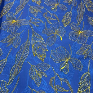 Italian pure silk twill high quality premium fabric/ Designer floral print/ Alta moda luxury textile natural fabric by the yard