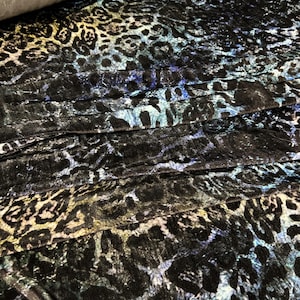 Italian pure silk velvet high quality premium fabric/ Designer animal print/ Alta moda luxury natural textile fabric by the yard