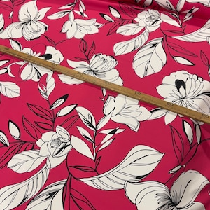 Italian cotton poplin high quality premium fabric/ Designer floral print/ Alta moda luxury textile natural fabric by the yard