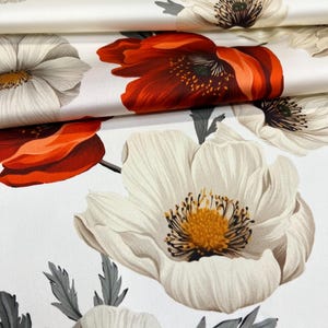 Italian pure silk charmeuse premium high quality mulberry fabric/ Designer floral print/ Alta moda luxury textile natural fabric by the yard
