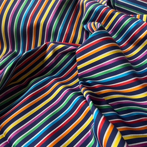 Italian cotton poplin high quality premium fabric/ Designer striped print/ Last piece 2,8 m/ Alta moda luxury textile fabric by the yard