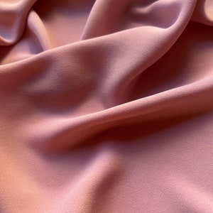 Italian crepe de chine silk polyester high quality premium fabric/ Italian textile designer/ Alta moda luxury fabric by the yard
