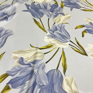 Italian pure silk charmeuse premium high quality mulberry fabric/ Designer floral print/ Alta moda luxury textile natural fabric by the yard