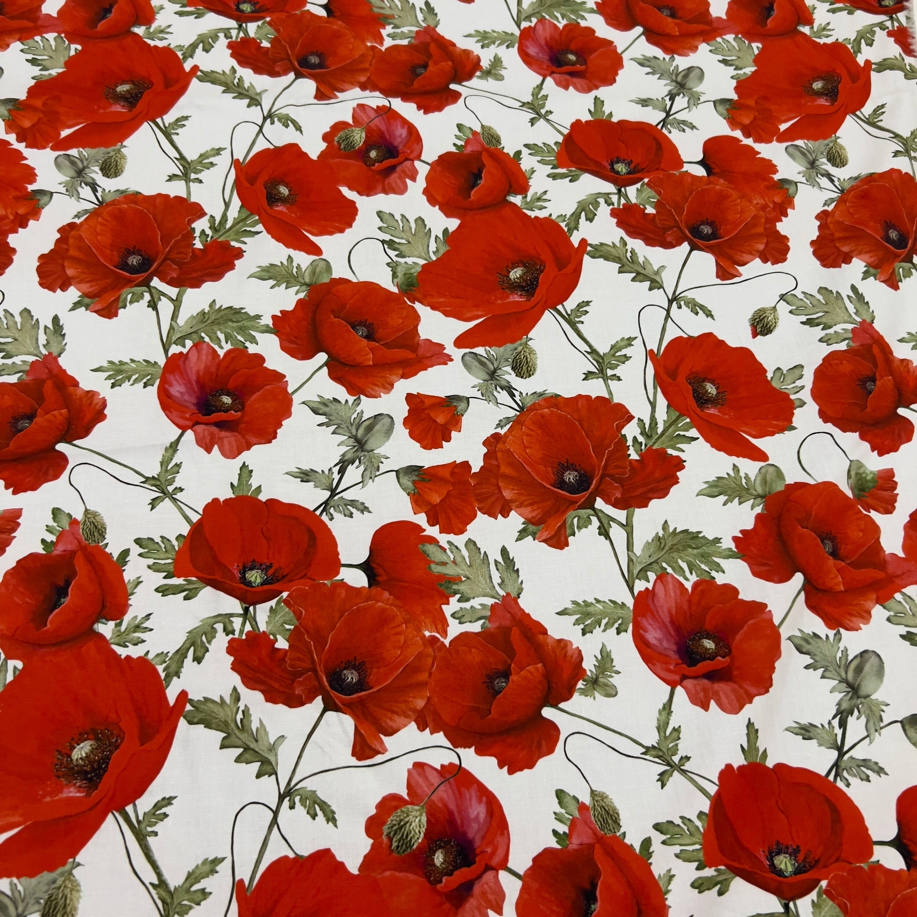 Cotton Poplin High Quality Italian Premium Fabric/ Designer Floral ...