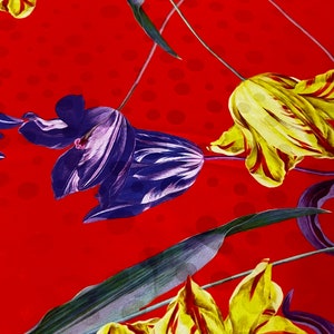 Pure silk jacquard high quality Italian premium fabric/ Designer floral print/ Alta moda luxury textile natural fashion fabric by the yard