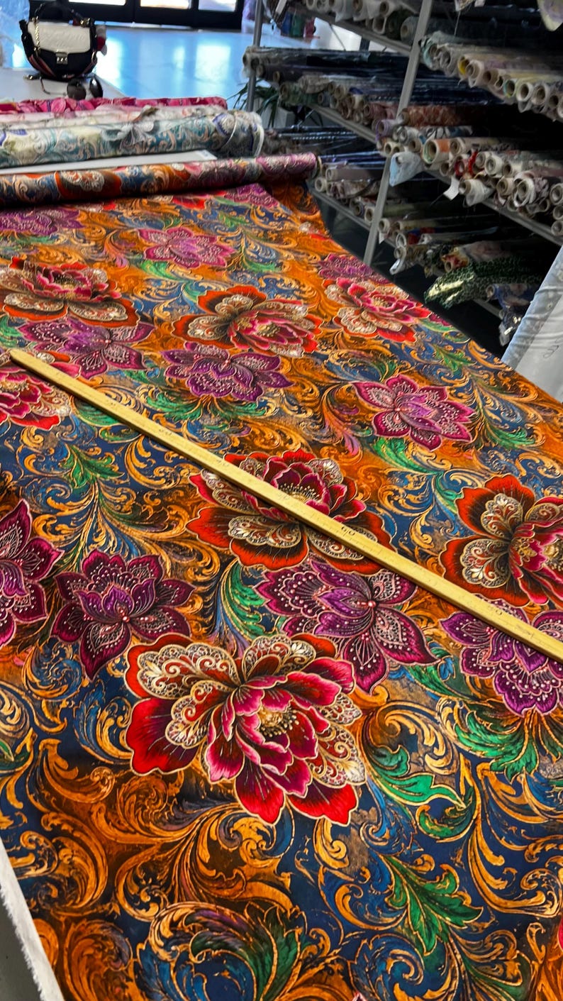 Italian Textiles Pattern Pure Silk Charmeuse High Quality Premium Italian Fabric/ Designer ...