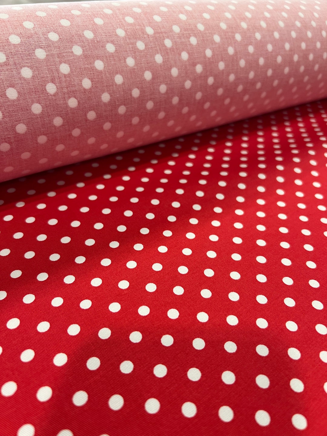 Italian Premium Designer Cotton Fabric High Quality Polka Etsy