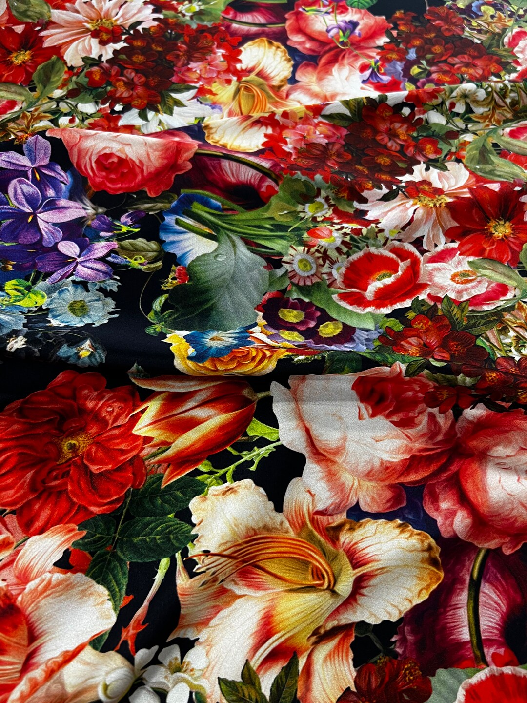 FREE SHIPPING 100 Pure Silk Fabric 3 Meters, Designer Fabric, Italian