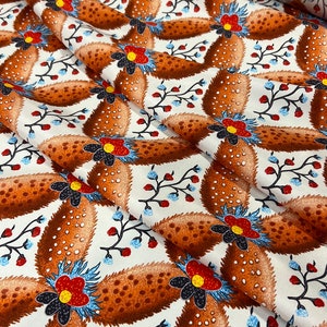 Italian pure silk charmeuse high quality premium mulberry fabric/ Designer floral geometric print/ Alta moda luxury textile natural fabric