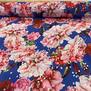Italian cotton batiste embroidered high quality premium fabric/ Designer floral print/Alta moda luxury textile sangallo fabric by the yard
