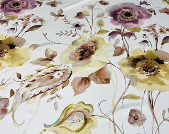 Italian pure silk charmeuse high quality premium fabric/ Designer floral print/ Panel 1.50 m/ Alta moda luxury textile natural fabric
