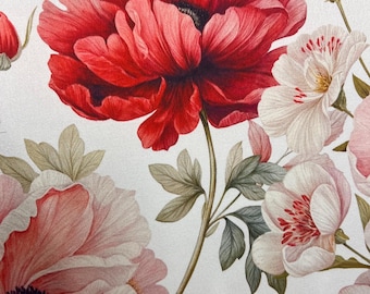 Italian pure silk charmeuse premium high quality mulberry fabric/ Designer floral print/ Alta moda luxury textile natural fabric by the yard