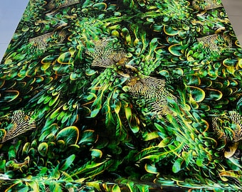 Italian velvet silk high quality premium fabric/ Designer animal print / Alta moda luxury textile natural fabric by the yard
