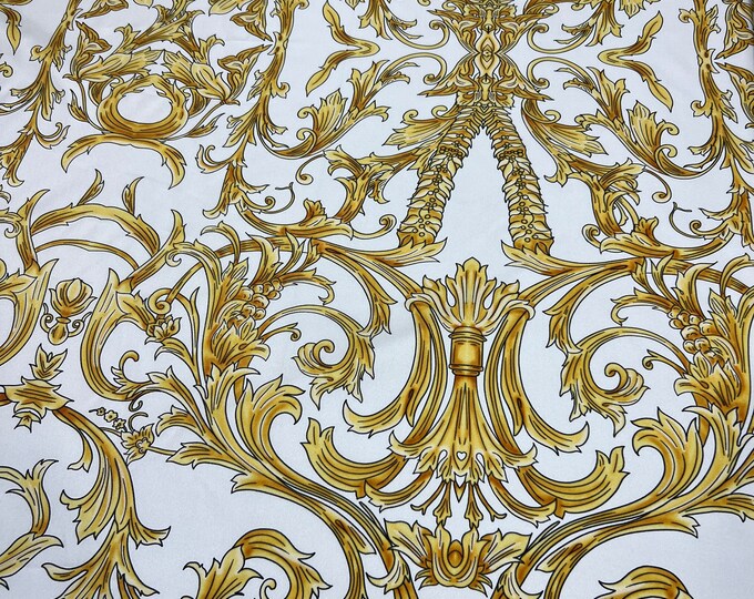 Italian Pattern Cloth Italian Pure Silk Twill High Quality Premium Fabric/ Designer Baroque ...