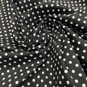 Italian cotton premium designer high quality fabric/ Exclusive polka dots print/ Alta moda luxury with stretch fabric