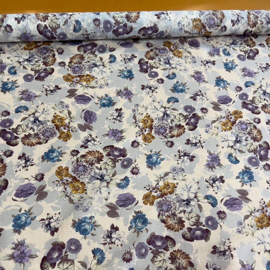Premium Italian Cotton Batiste/ Designer Floral Print/ Fabric by the ...