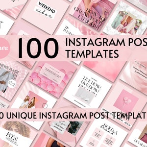Pink Instagram Post Template Canva, Instagram Branding, Pink White Canva Templates, Instagram Feed Engagement, Coach Lash Beauty Hair Nails