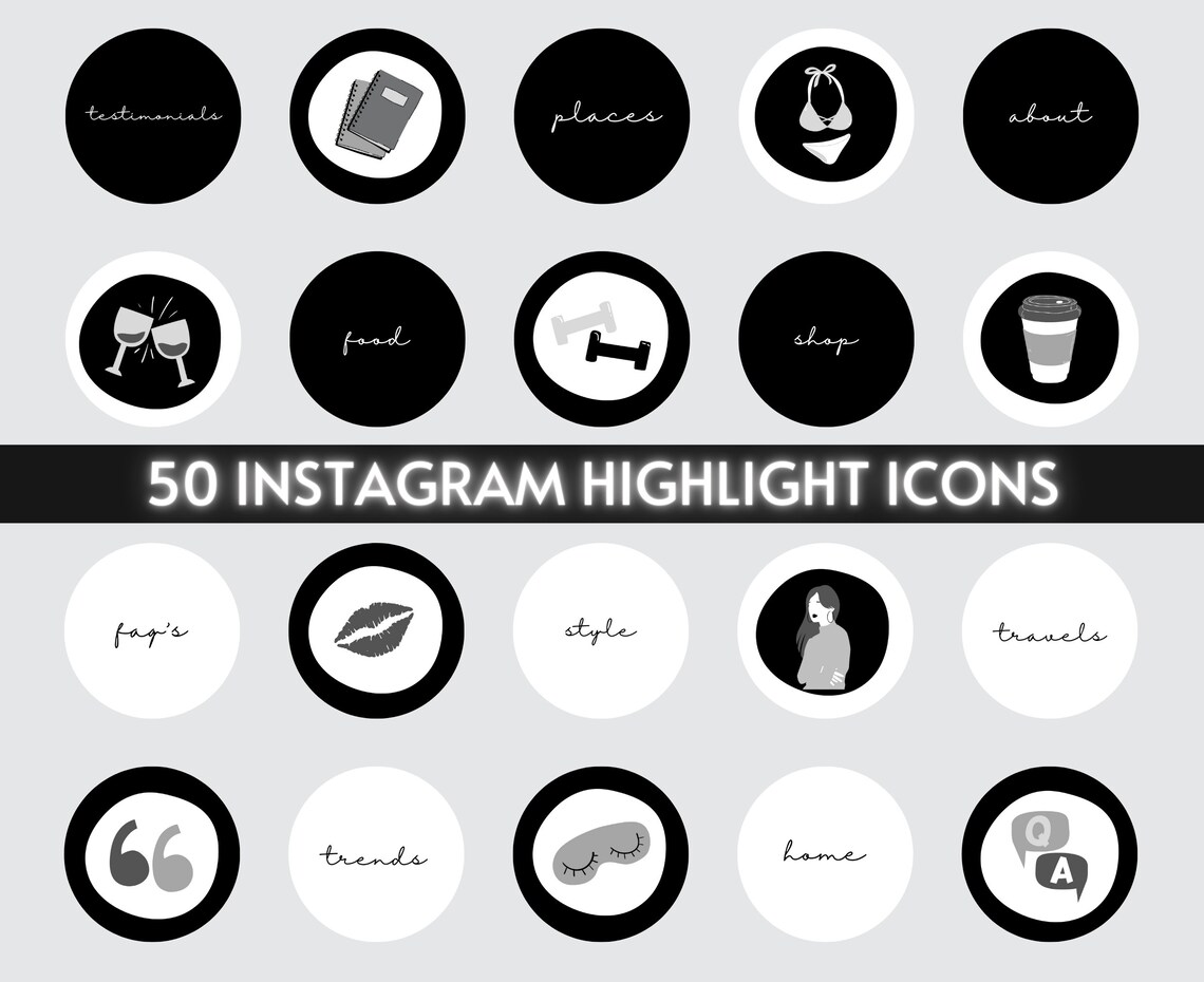 Black White Instagram Post Story Canva Template Instagram Etsy