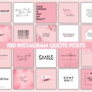 Pink Instagram Post Stories Template Canva, Instagram Branding, Pink ...